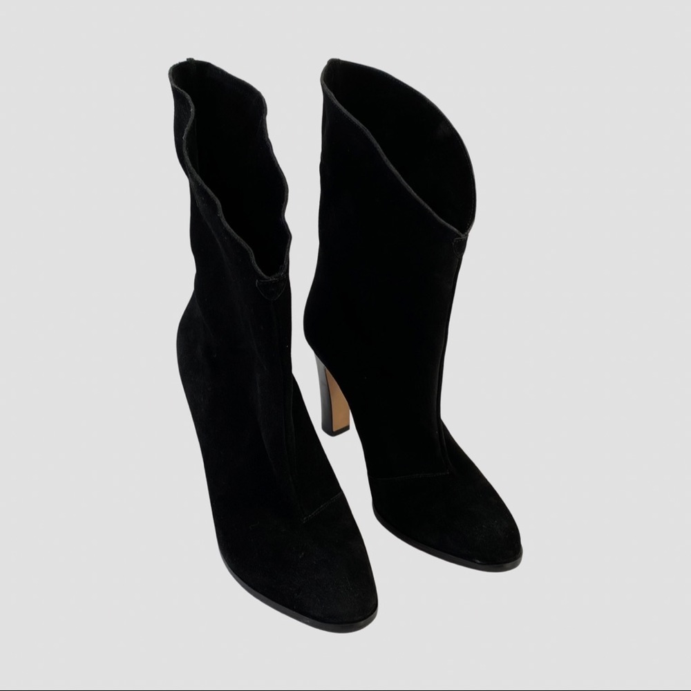 Kors Michael Kors Black Suede High Heeled Boots US8M